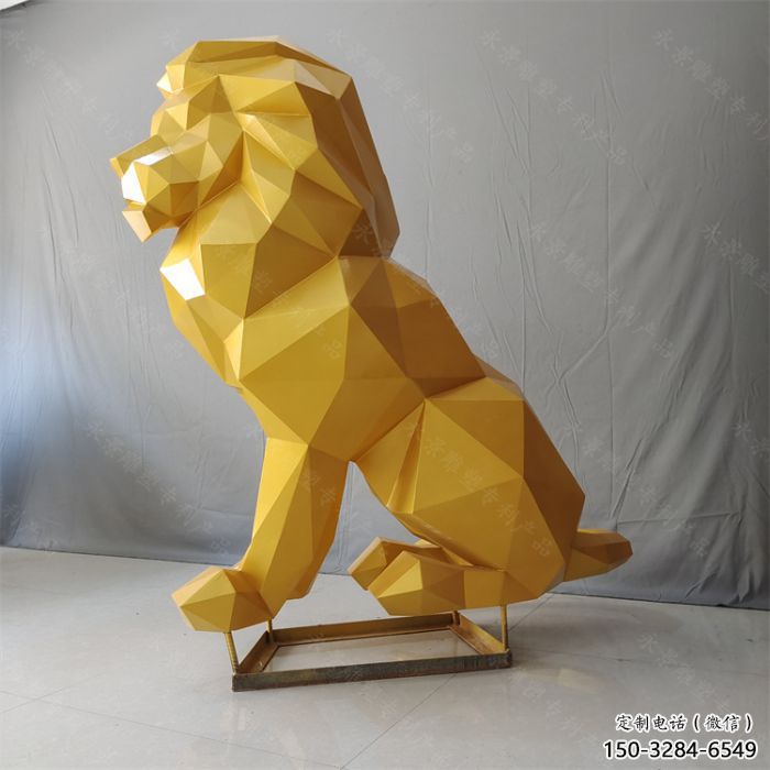 紹興獅子雕塑服務(wù)商，動物雕塑，不銹鋼獅子雕塑制作