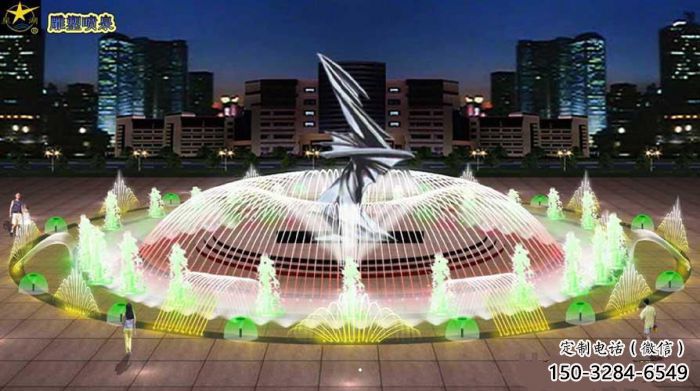 長(zhǎng)壽水景搖擺噴泉雕塑，循環(huán)噴水模式噴泉雕塑加工
