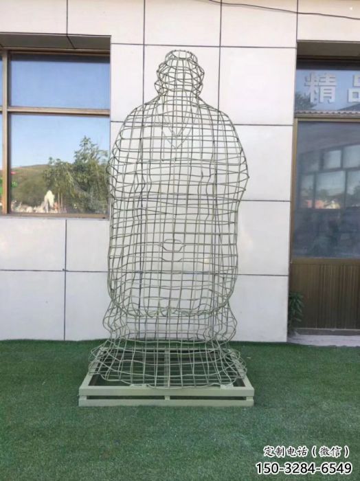 萬(wàn)盛鏤空孔子雕塑訂做，景區(qū)雕塑，鐵藝古代人物雕塑定價(jià)