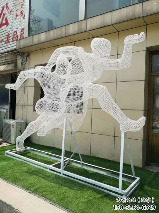 九龍坡鏤空健兒雕塑制造，校園雕塑，金屬鐵藝人物雕塑展品
