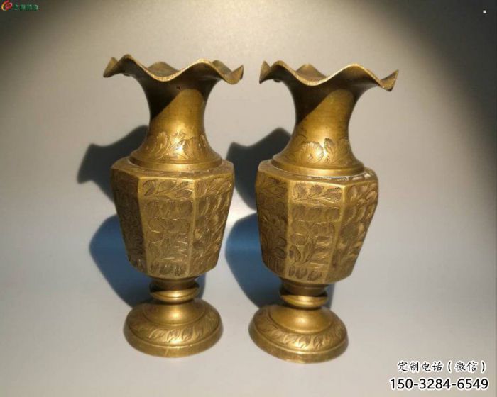 南岸花瓶雕塑定價(jià)，鑄銅工藝，銅花瓶雕塑制作廠家
