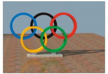 五華五環(huán)不銹鋼雕塑，現代景觀擺件，烤漆工藝制作