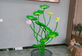 怒江荷花雕塑異型優(yōu)選，城市裝飾，展示荷花雕塑定做