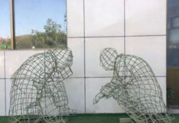 迪慶鏤空對弈雕塑標準，廣場雕塑，鐵藝民俗人物雕塑供給