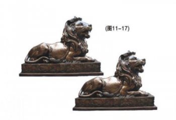 金華公園獅子雕塑供求，景觀雕塑，鑄銅趴獅雕塑優(yōu)選