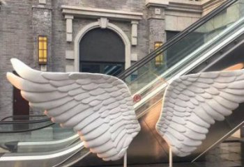 長壽景觀鳥翅雕塑制造，歐式風格，不銹鋼鳥翅雕塑定價