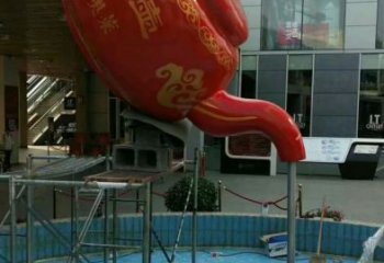 巴南鐵藝水景天壺雕塑，噴泉雕塑，抽象天壺雕塑制作