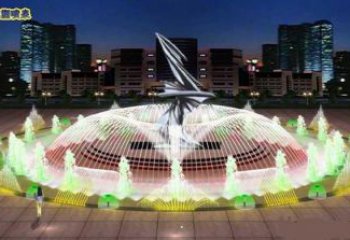 長壽水景搖擺噴泉雕塑，循環(huán)噴水模式噴泉雕塑加工