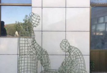 江北鏤空孝道雕塑通用，街景小品，鐵藝洗腳雕塑制造