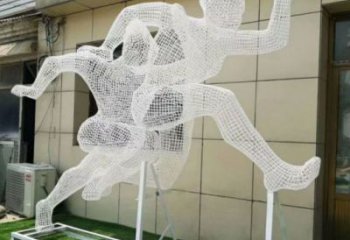 九龍坡鏤空健兒雕塑制造，校園雕塑，金屬鐵藝人物雕塑展品