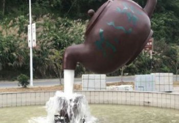長壽小區(qū)天壺標(biāo)志雕塑，多彩藝術(shù)，天壺雕塑生產(chǎn)廠家