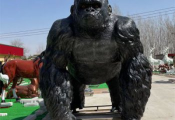 戶(hù)外大型猩猩雕塑加工廠(chǎng)效果圖